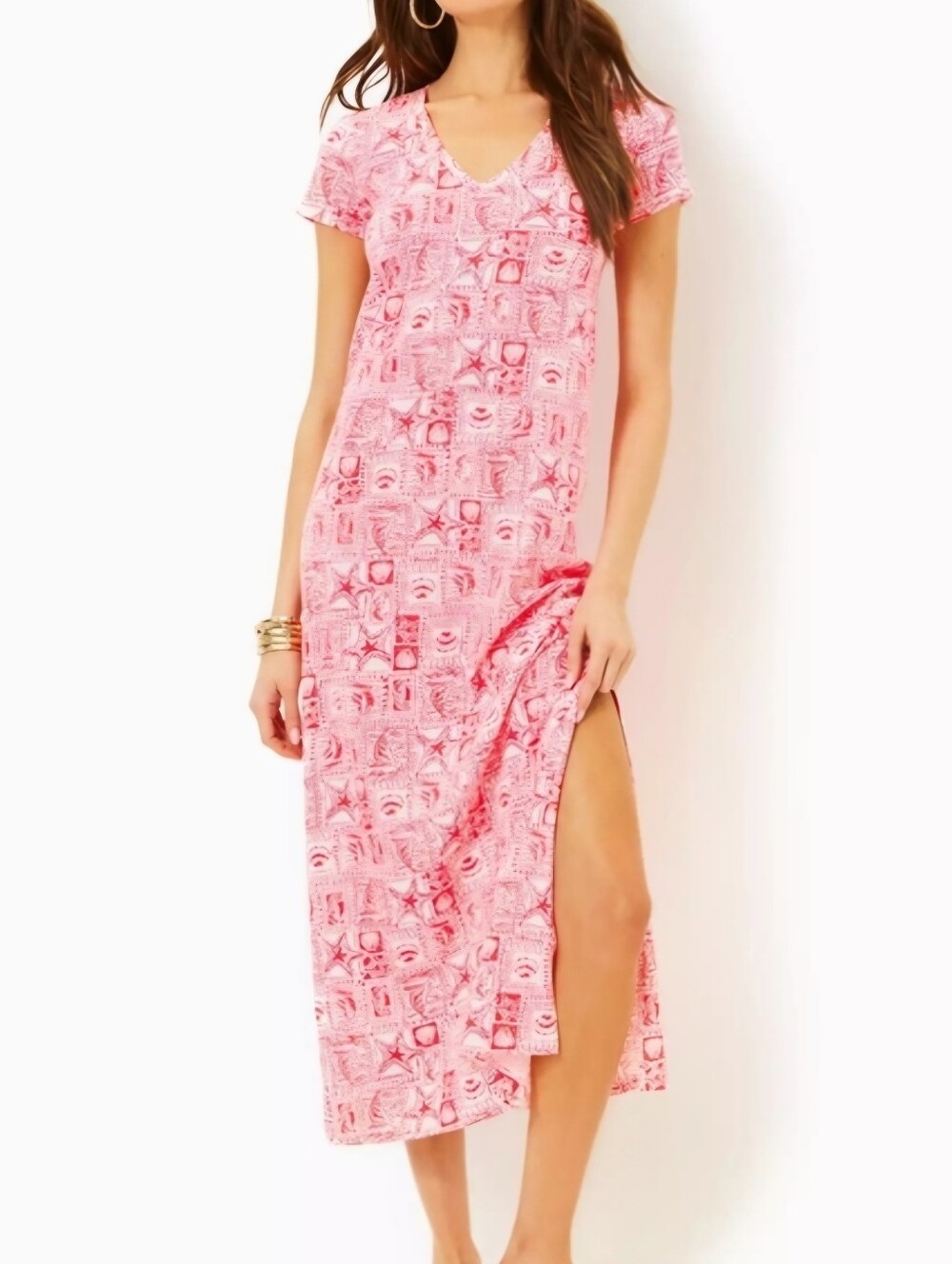 Lilly Pulitzer NWT Etta Mizner Red Seaside Harbour Maxi Dress